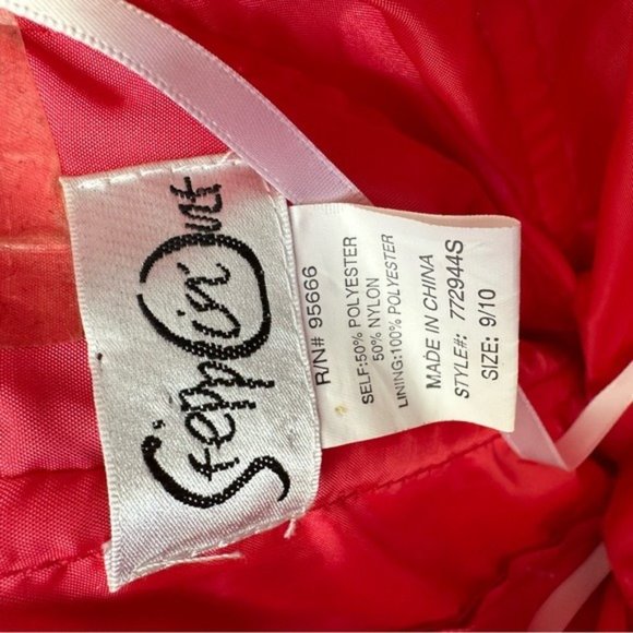 Vintage Y2K Stepping Out Pink Rainbow Tulle Poofy Strapless Prom Hoco Dress 9/10 - Picture 9 of 9